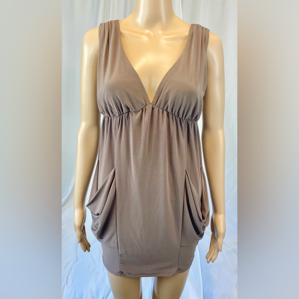 Voila Tan Stretchy Pocket Dress
Size: S
Fabric: 92% Polyester 8% Spandex